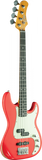 Basse Électrique Eko VPJ280 Relic Fiesta Red - Style Precision/Jazz