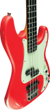 Basse Électrique Eko VPJ280 Relic Fiesta Red - Style Precision/Jazz