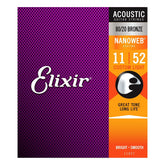 Cordes Acoustique Elixir NANOWEB Custom Light (11-52) - Bronze 80/20