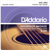 Cordes Folk D'Addario EJ26 Custom Light - Bronze Phosphoreux