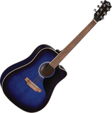 Eko Ranger 6 CE Blue Sunburst - Guitare Électro-Acoustique Folk