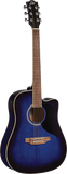Eko Ranger 6 CE Blue Sunburst - Guitare Électro-Acoustique Folk