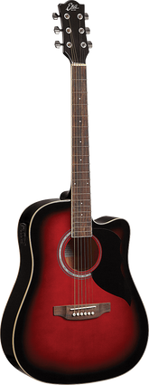 Eko Ranger 6 CE Red Sunburst - Guitare Électro-Acoustique Folk