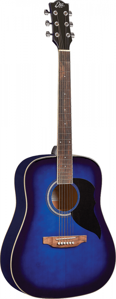 Guitare Acoustique Eko Ranger 6 Dreadnought Blue Sunburst.