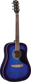 Guitare Acoustique Eko Ranger 6 Dreadnought Blue Sunburst.