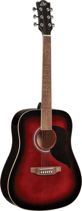 Guitare Acoustique Eko Ranger 6 Dreadnought Red Sunburst.
