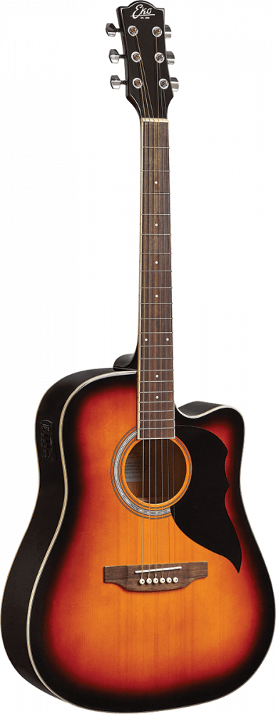 Guitare Électro-Acoustique Eko Ranger 6 CE Brown Sunburst.