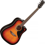 Guitare Électro-Acoustique Eko Ranger 6 CE Brown Sunburst.