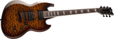 Ltd Viper 256 QM Dark Brown Sunburst - Guitare Électrique 6 Cordes Type SG