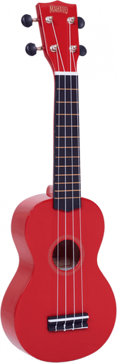 Ukulélé Mahalo Rainbow Soprano Rouge + Housse.