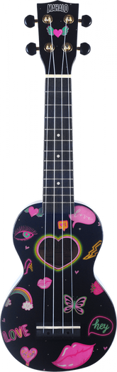 Ukulélé Soprano Mahalo Coeurs et Fleurs - MA1HEBK