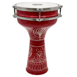 Darbuka Turque Rouge Gravé VTD2035E Red - SOLISTOS