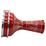 Darbuka Turque Rouge Gravé VTD2035E Red - SOLISTOS