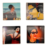 Cartes sous-tasse Oum Kalthoum - SOLISTOS