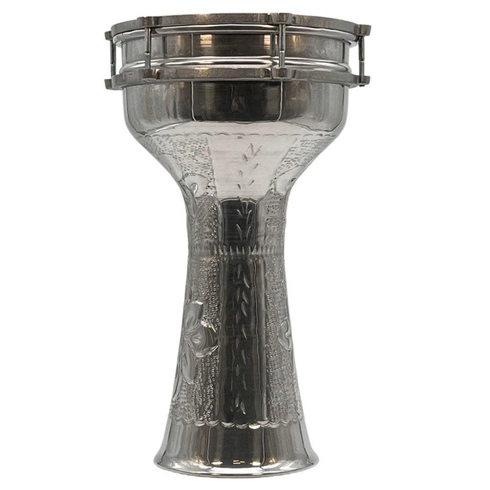 Darbuka à cymballes Turque Blanc VTDR 2147 - SOLISTOS