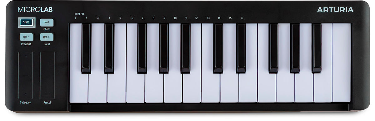 ARTURIA MicroLab MK3 Noir - Clavier Maître 25 Touches Portable & USB-C