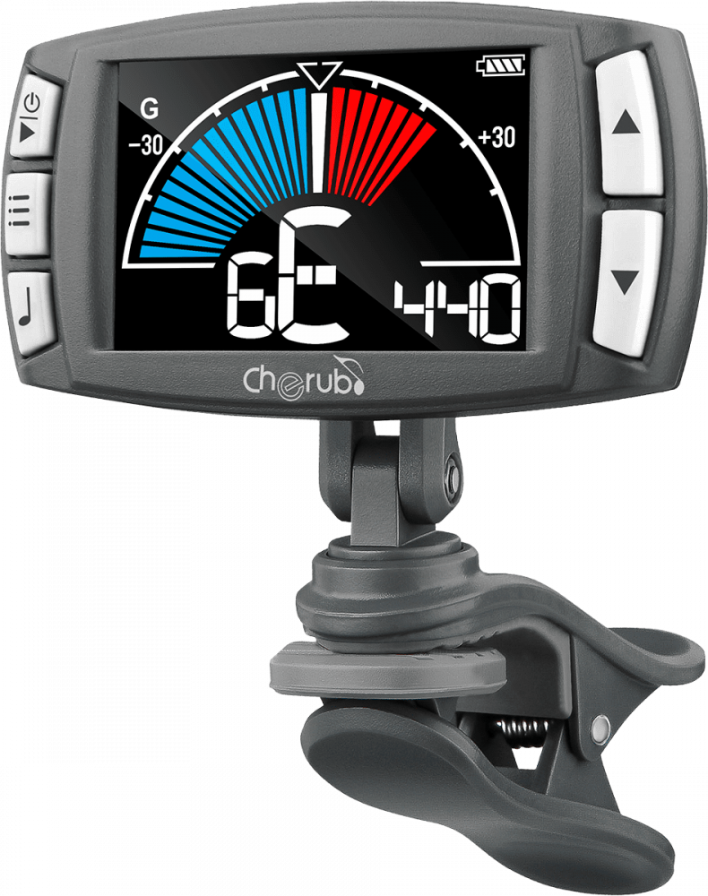 Accordeur métronome Cherub WMT-560 vue légèrement sur le coté 