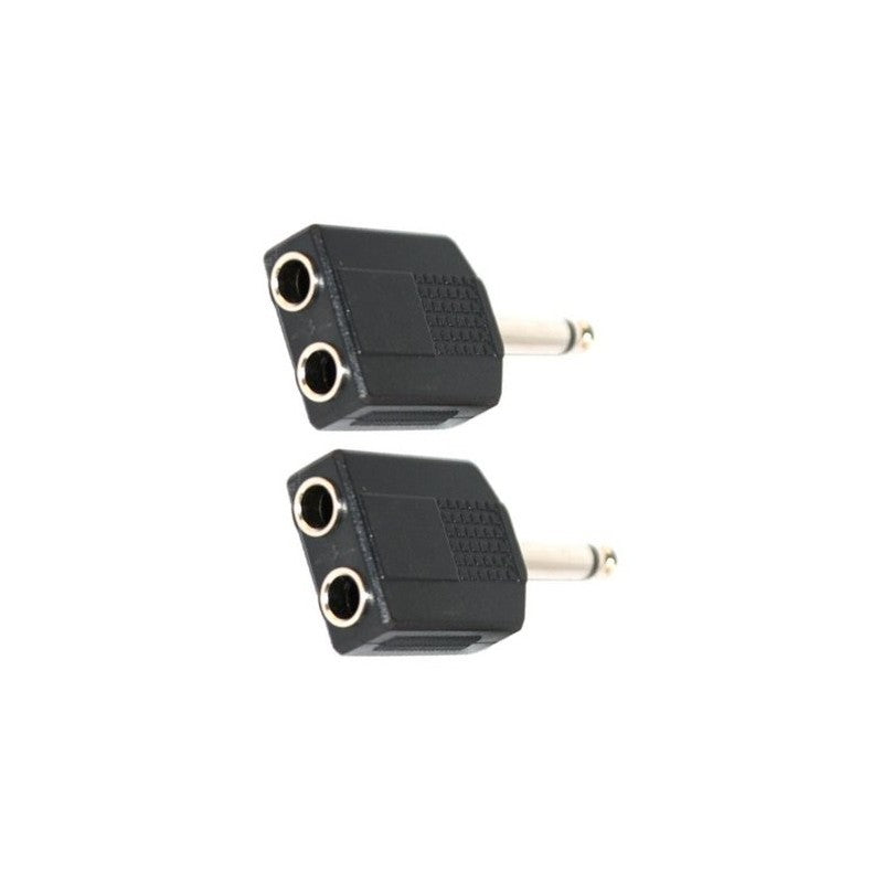 Adaptateur Jack 6.35mm - 2x Jack 6.35mm - AD07-ST (Lot de 2)