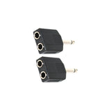Adaptateur Jack 6.35mm - 2x Jack 6.35mm - AD07-ST (Lot de 2)