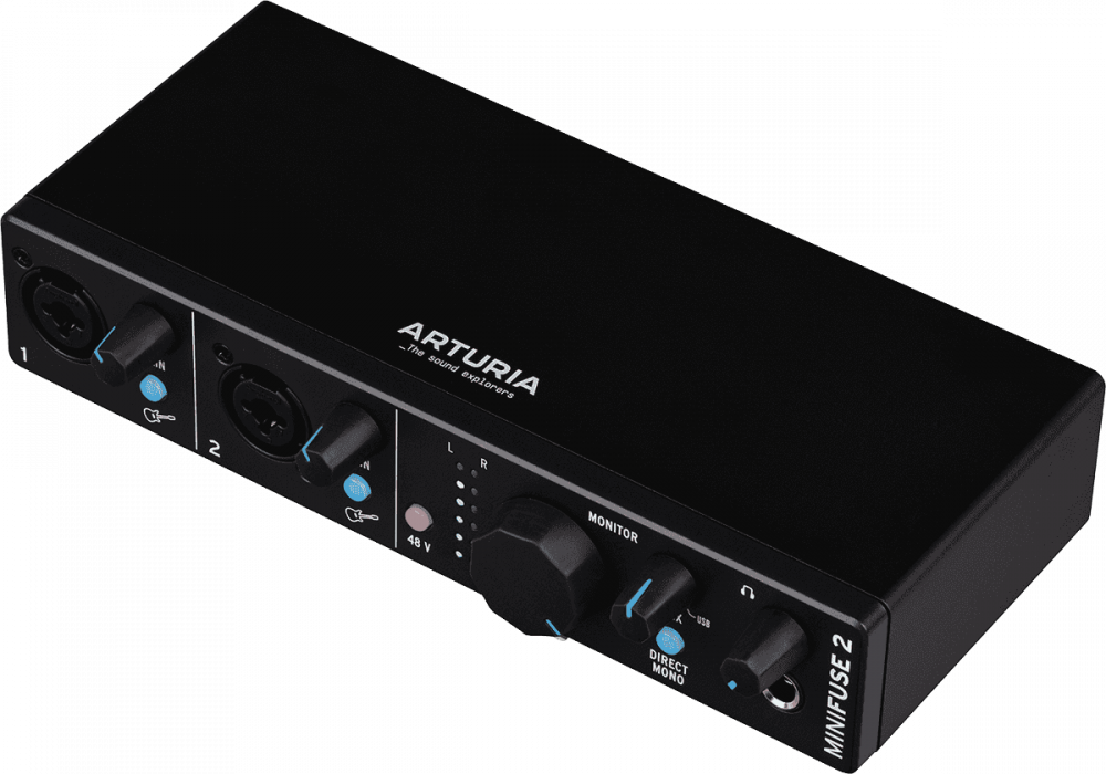 Arturia MiniFuse 2 Noire - Interface Audio USB 2 Canaux avec MIDI