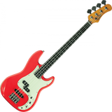 Basse Électrique Eko VPJ280 Relic Fiesta Red - Style Precision/Jazz