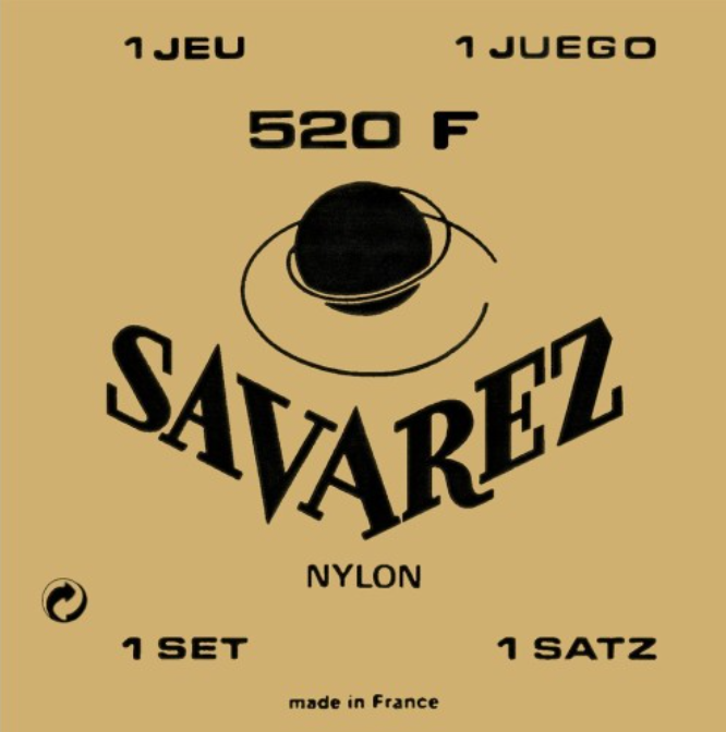 Savarez Cordes de guitare classique 520F rouge tension forte