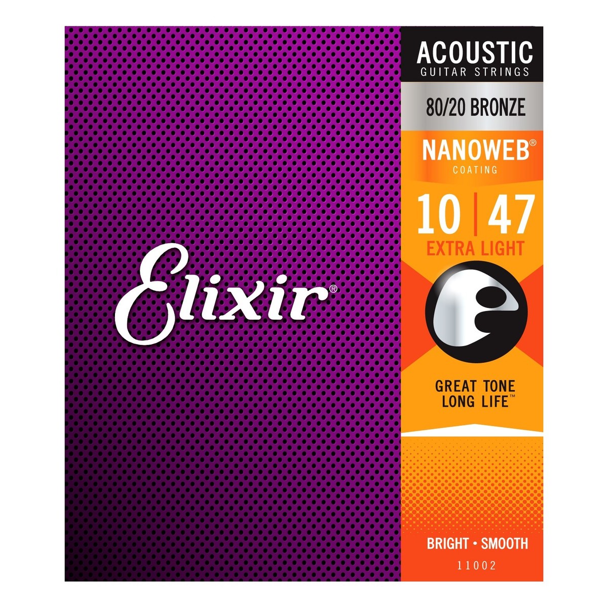 Cordes Acoustique Elixir NANOWEB Extra Light (10-47) - Bronze 80/20