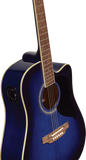 Eko Ranger 6 CE Blue Sunburst - Guitare Électro-Acoustique Folk