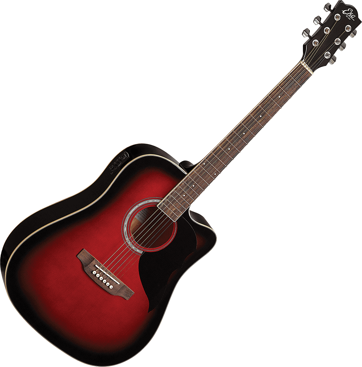 Eko Ranger 6 CE Red Sunburst - Guitare Électro-Acoustique Folk