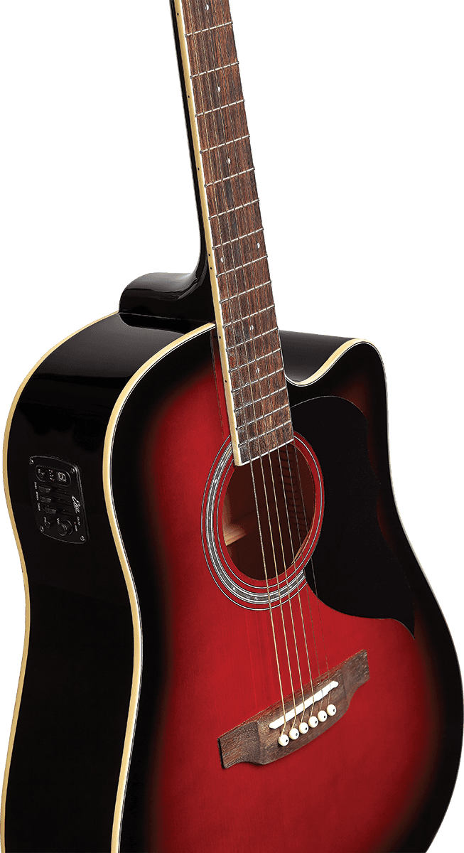 Eko Ranger 6 CE Red Sunburst - Guitare Électro-Acoustique Folk