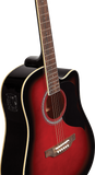 Eko Ranger 6 CE Red Sunburst - Guitare Électro-Acoustique Folk