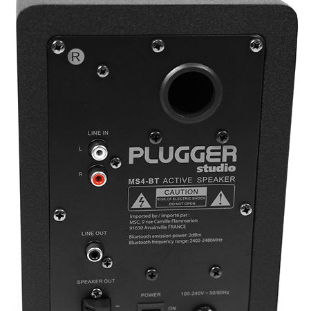 Enceintes de Monitoring Bluetooth Plugger Studio MS4-BT
