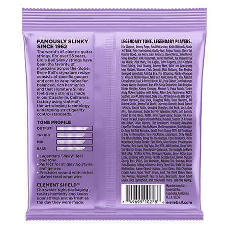 Ernie Ball Ultra Slinky 10-48 : Cordes Guitare Électrique - Jeu.