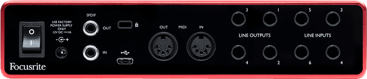 Focusrite Scarlett 8i6 3ème Génération - Interface Audio USB 8/6