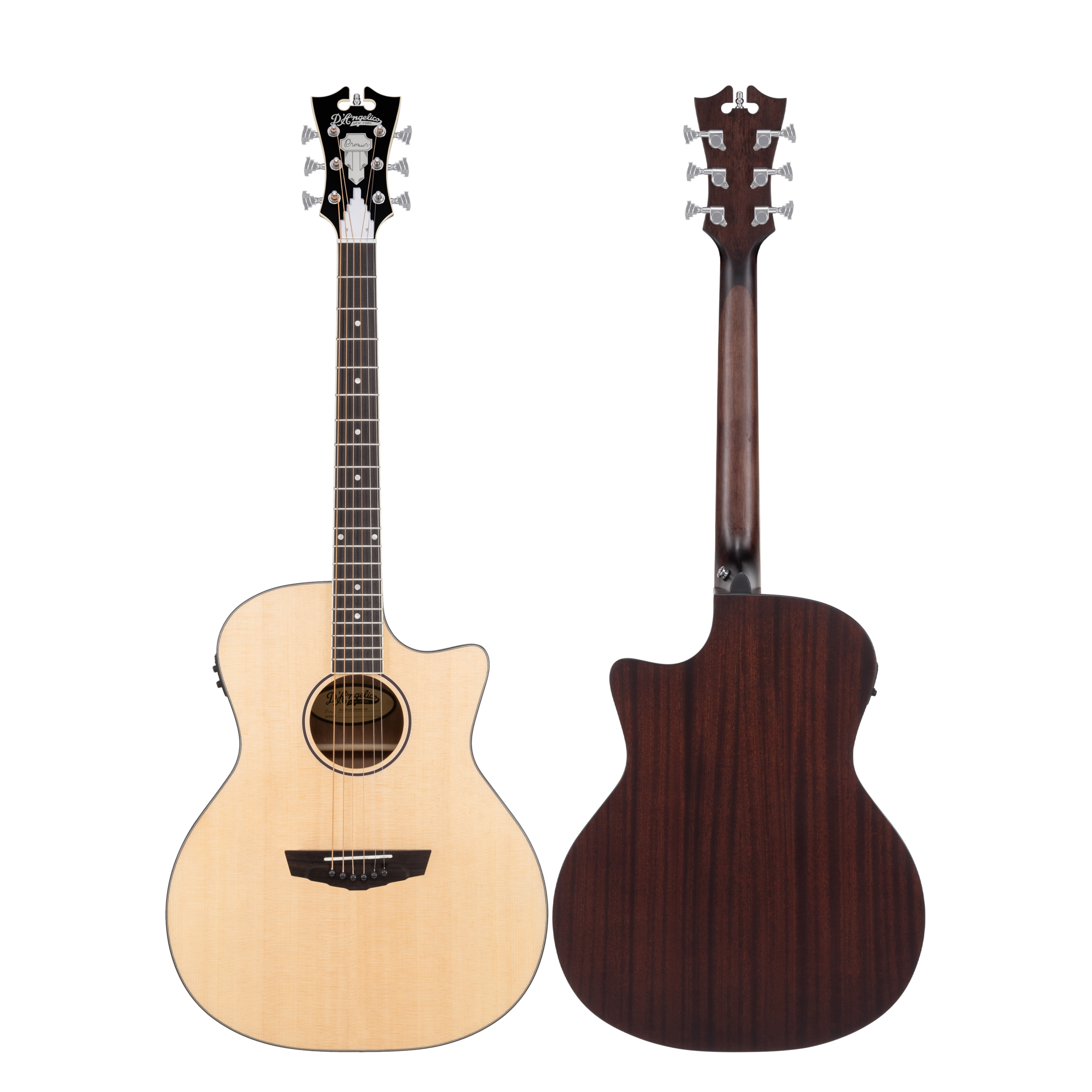 Guitare 12 cordes D'Angelico Premier Gramercy LS Aged Mahogany