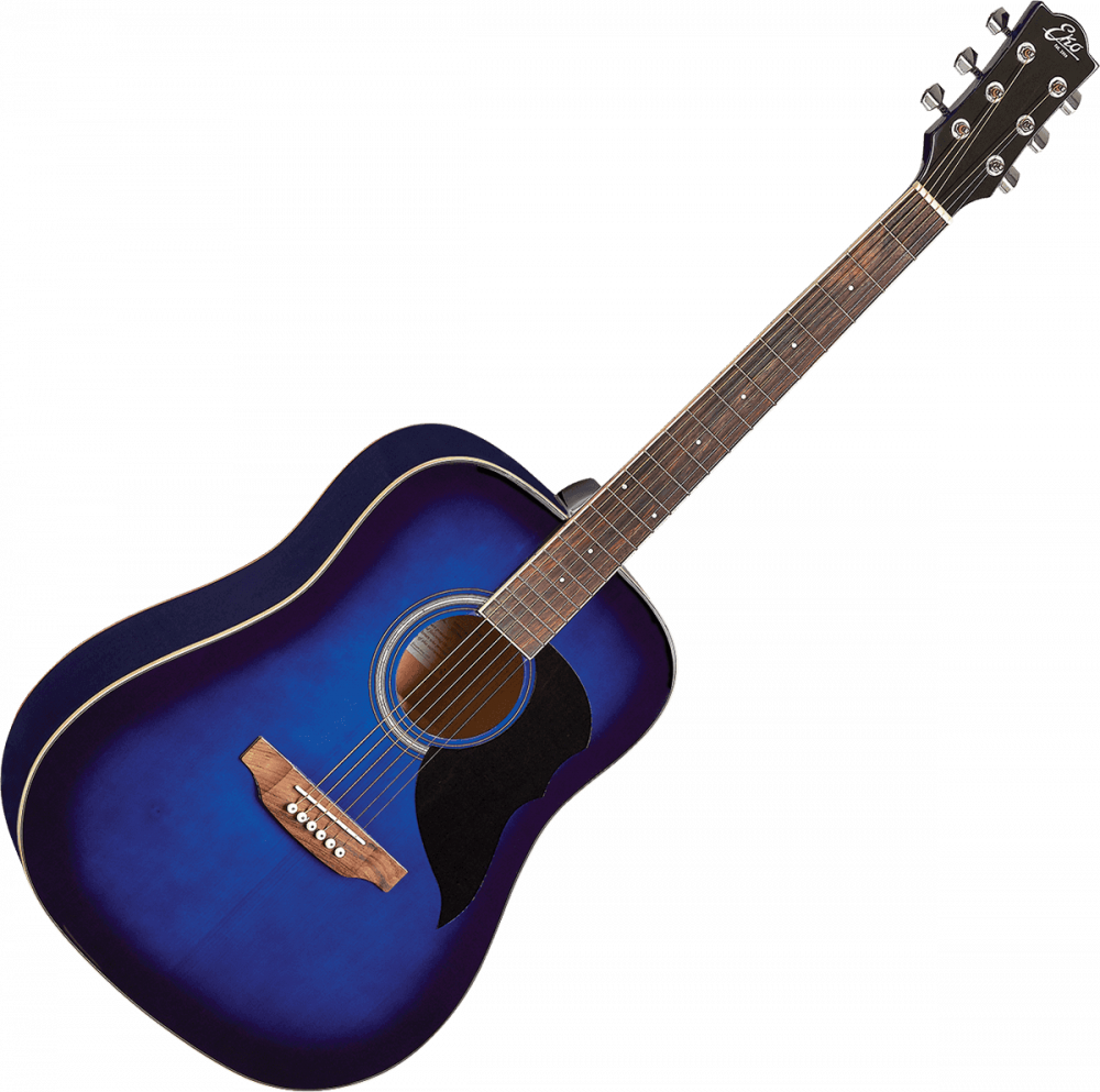 Guitare Acoustique Eko Ranger 6 Dreadnought Blue Sunburst.