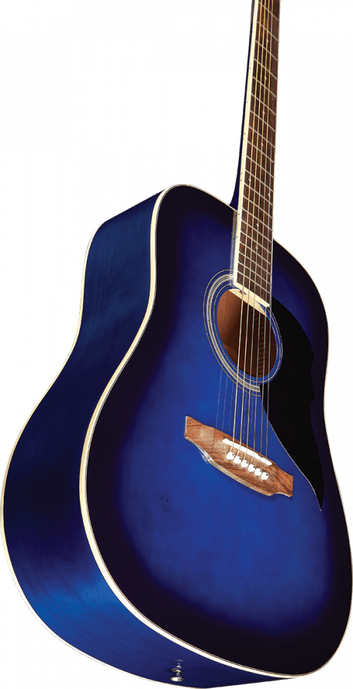 Guitare Acoustique Eko Ranger 6 Dreadnought Blue Sunburst.