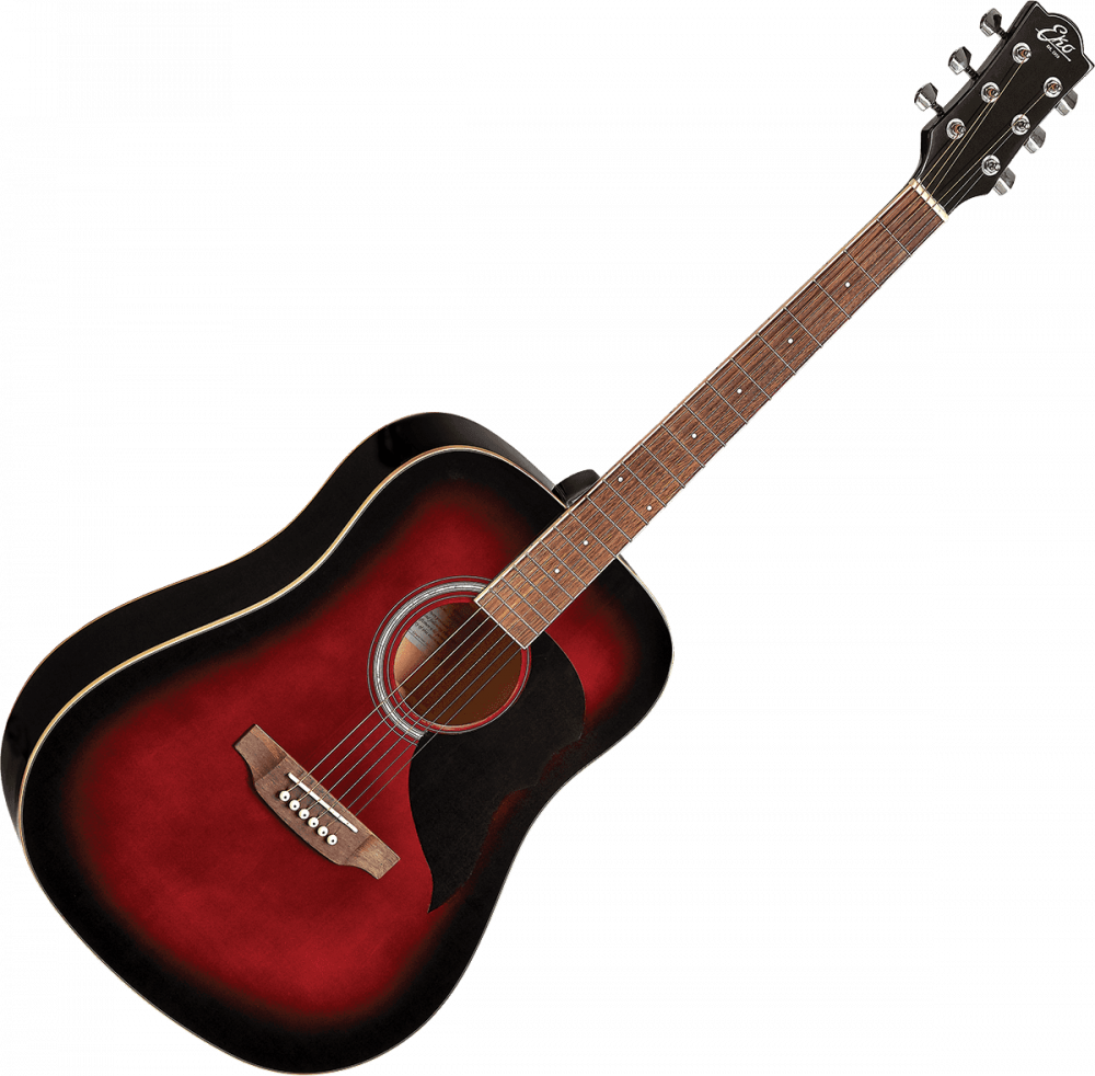 Guitare Acoustique Eko Ranger 6 Dreadnought Red Sunburst.