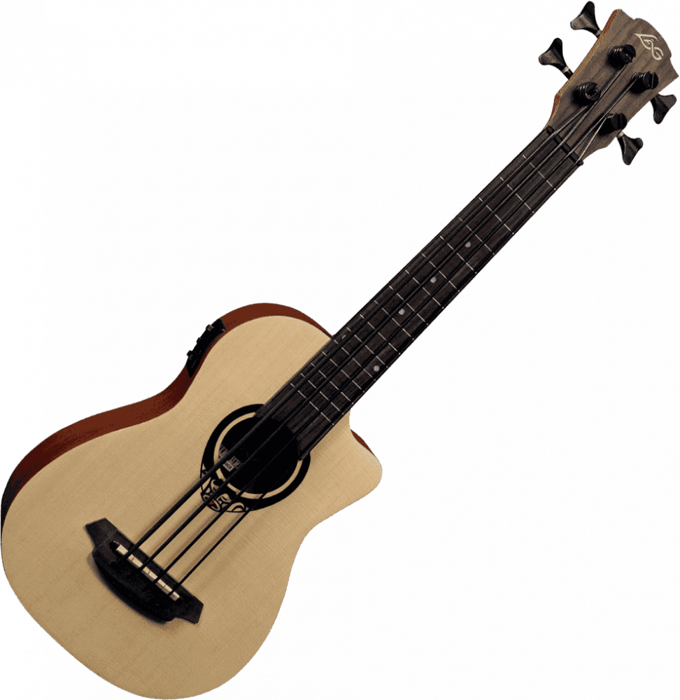 Lâg Tiki Bass Fretless Pan-Coupé Électro - Basse Électro-Acoustique Fretless