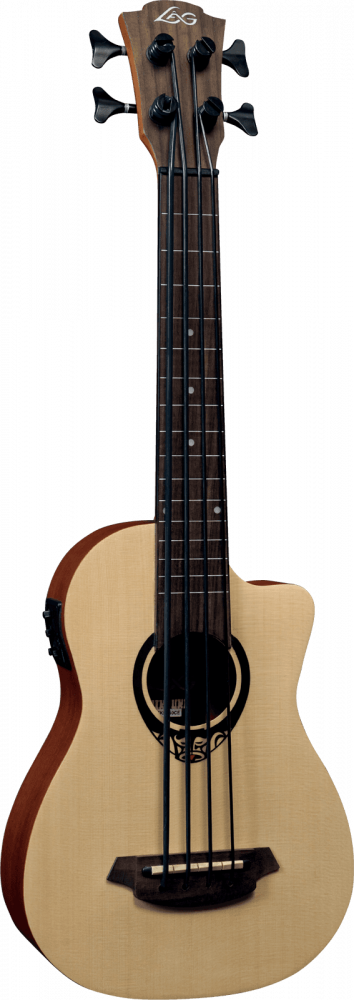 Lâg Tiki Bass Fretless Pan-Coupé Électro - Basse Électro-Acoustique Fretless