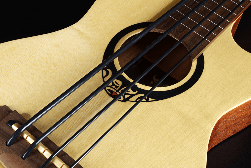 Lâg Tiki Bass Fretless Pan-Coupé Électro - Basse Électro-Acoustique Fretless