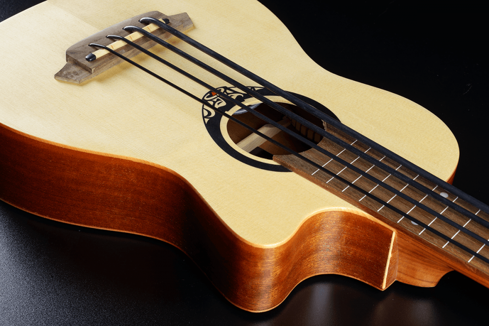 Lâg Tiki Bass Fretless Pan-Coupé Électro - Basse Électro-Acoustique Fretless