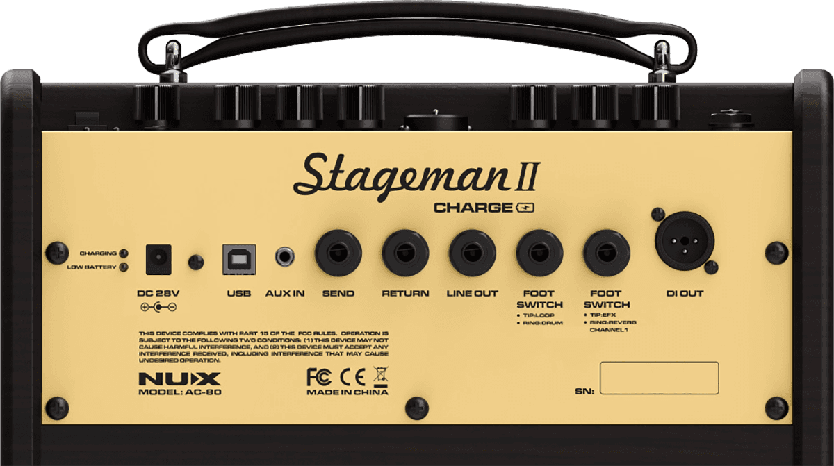 NUX Stageman II AC-80 - Ampli Guitare Acoustique 80W Bluetooth