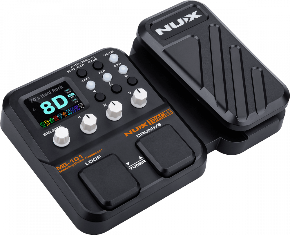 Nux MG101 - Multi-Effet Guitare avec Looper, Boîte à Rythmes & USB-C