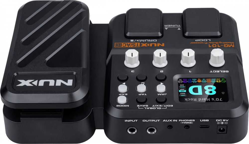 Nux MG101 - Multi-Effet Guitare avec Looper, Boîte à Rythmes & USB-C