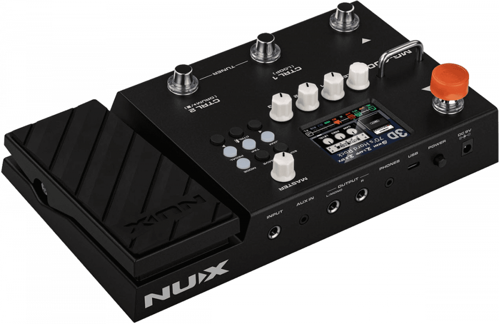 Nux MG400 - Multi-Effet Guitare-Basse-Acoustique avec IR, Looper & Boîte à Rythmes