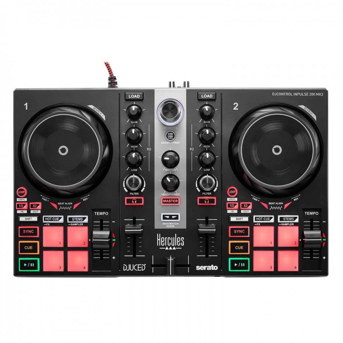 Pack DJ Hercules DJControl Inpulse 200 MK2 + Casque + Enceintes