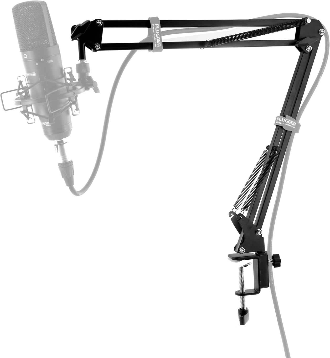 Plugger Studio Podcast Arm – Support Microphone Articulé Réglable.
