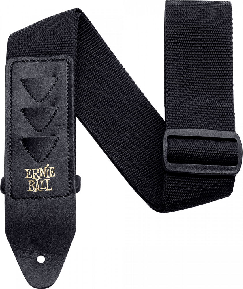 Sangle Guitare Ernie Ball Noire avec Porte