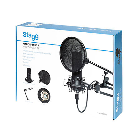 Stagg SUM45 SET - Pack Microphone USB Cardïoïde